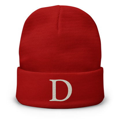 Detroit 'Old French D' Winter Beanie (Ivory White)