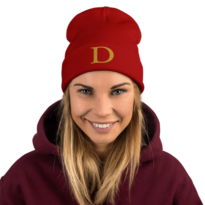 Detroit 'Old French D' Winter Beanie (Gold)