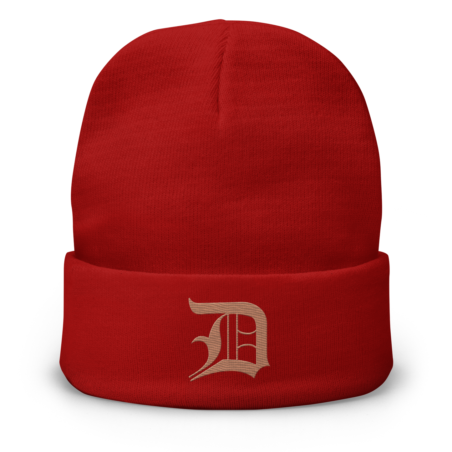 Detroit 'Old English D' Winter Beanie (Copper)