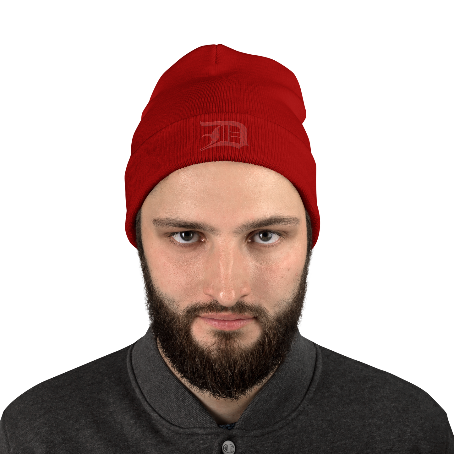 Detroit 'Old English D' Winter Beanie (Alform Red)