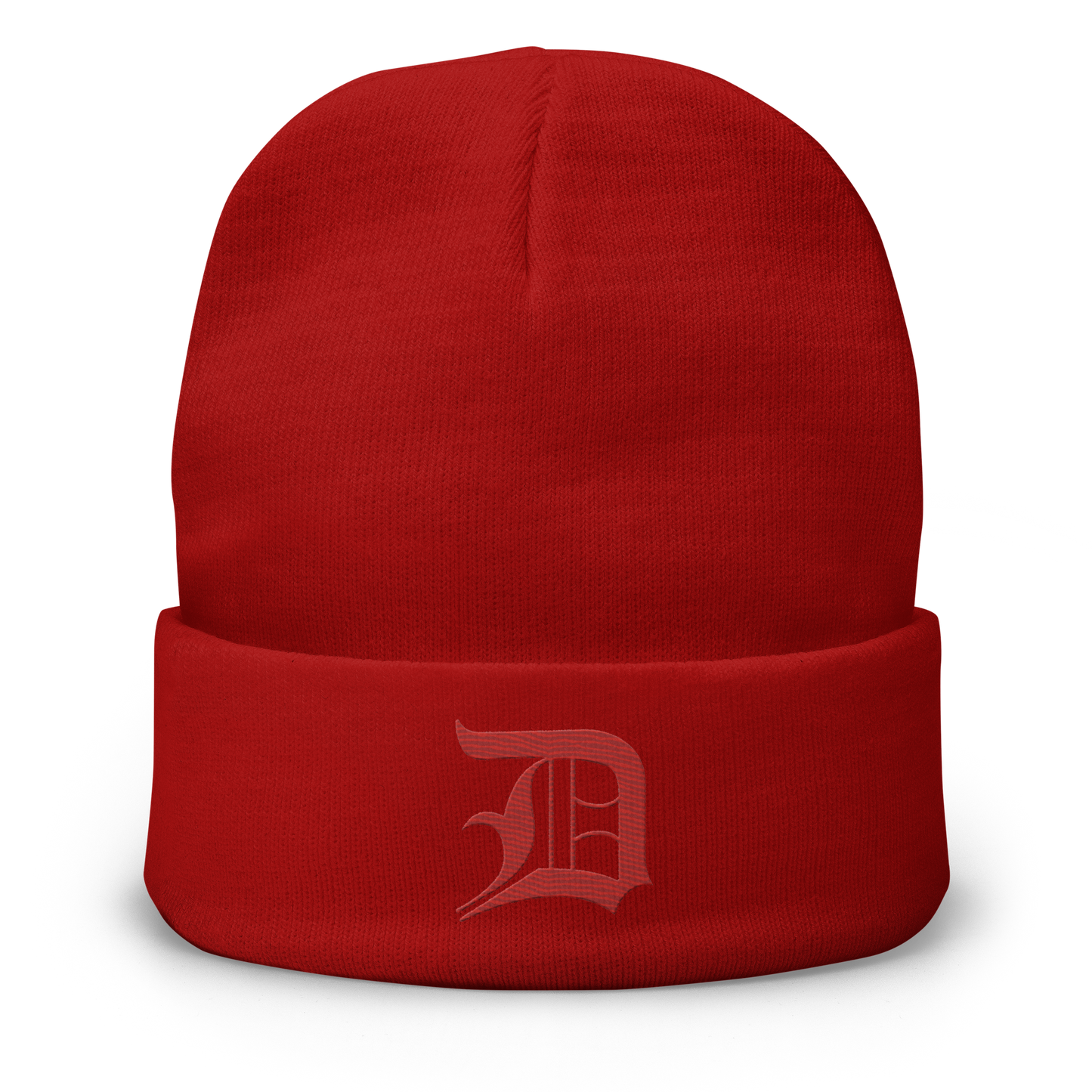 Detroit 'Old English D' Winter Beanie (Alform Red)