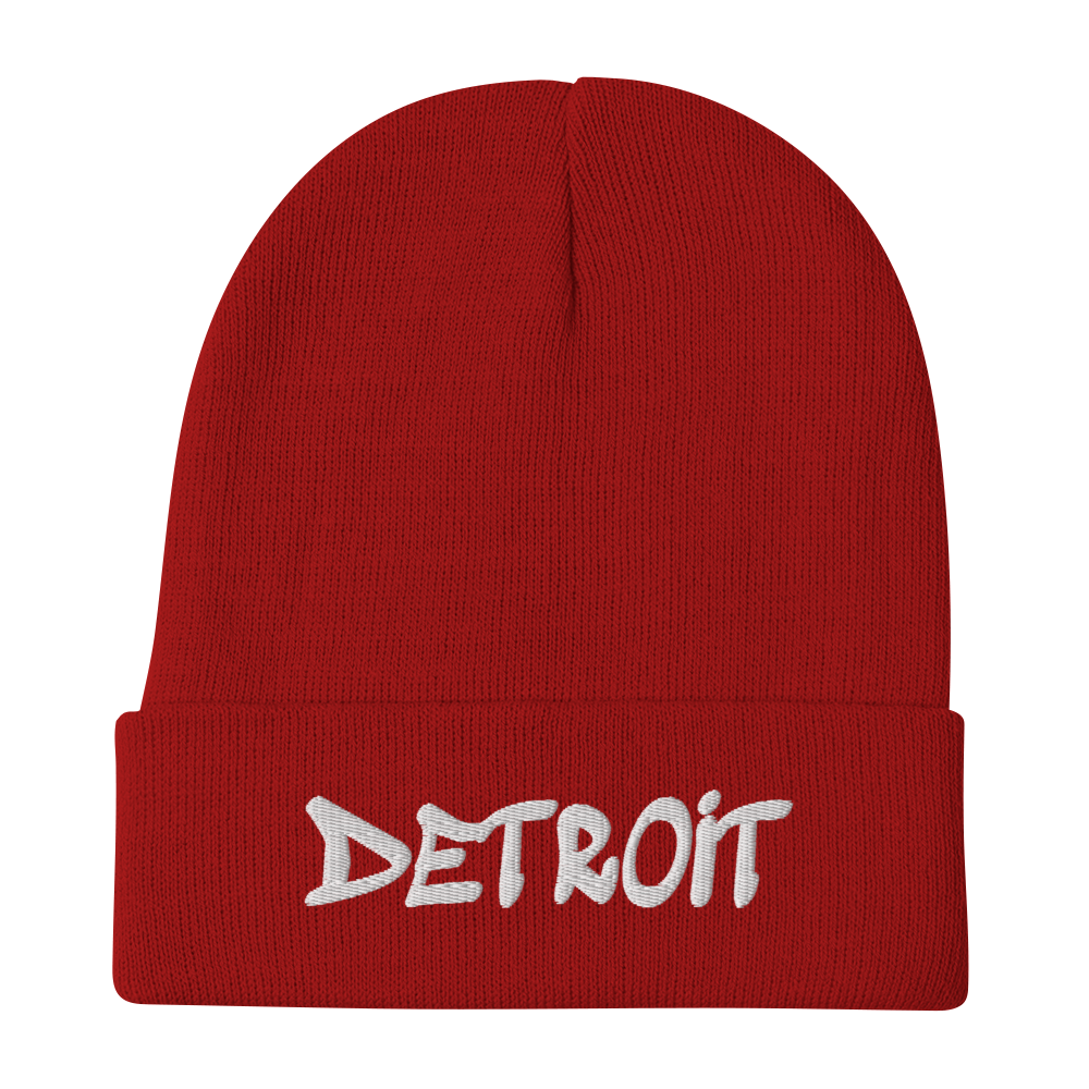 'Detroit' Winter Beanie (Tag Font)