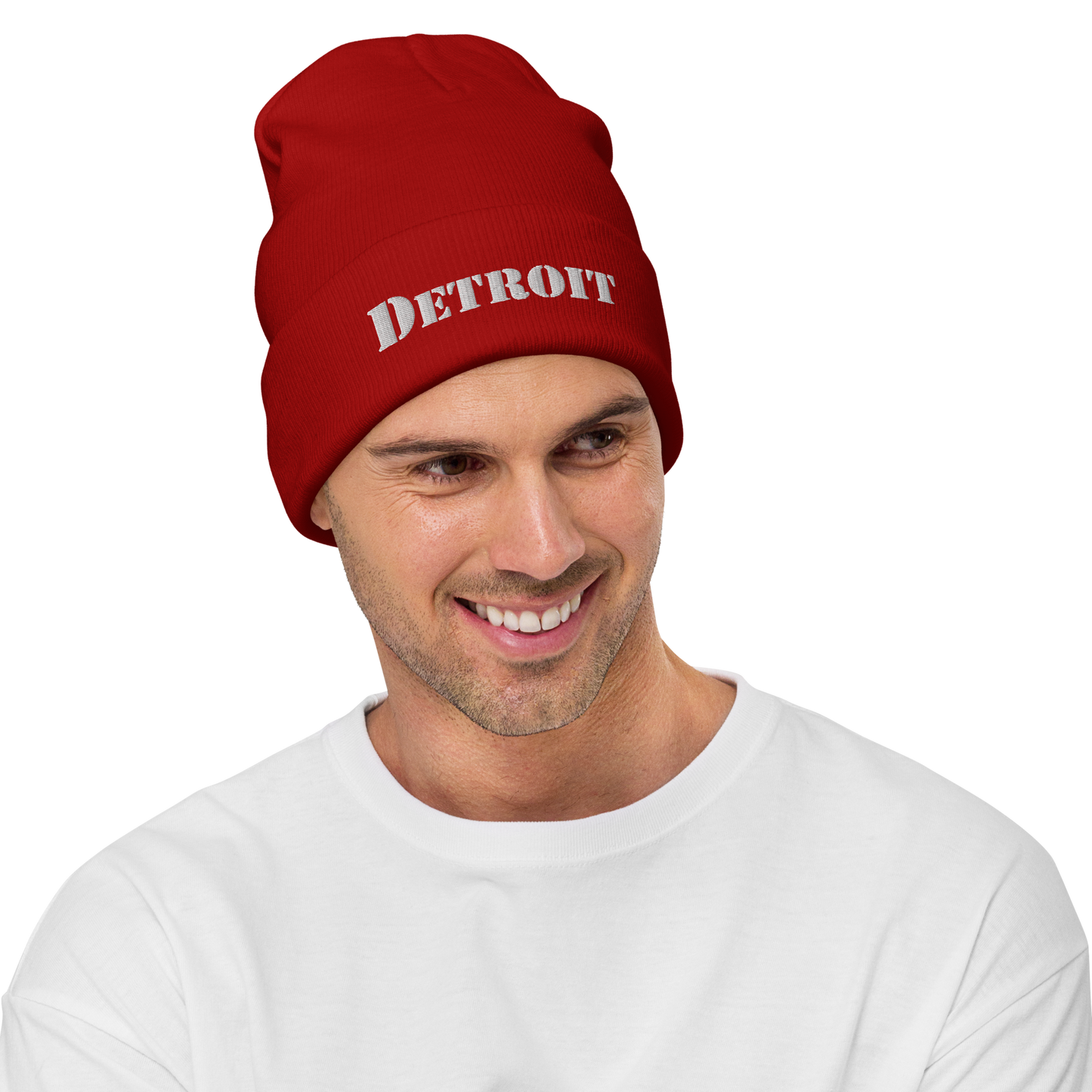 'Detroit' Winter Beanie (Army Front)