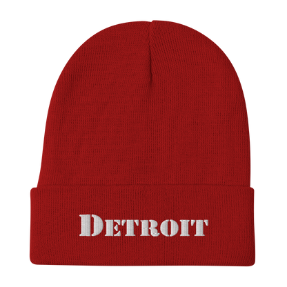 'Detroit' Winter Beanie (Army Front)