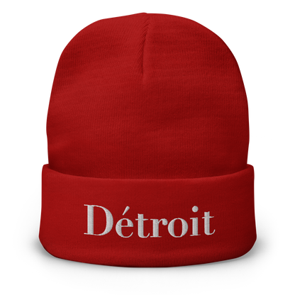 'Détroit' Winter Beanie (Didone Font)