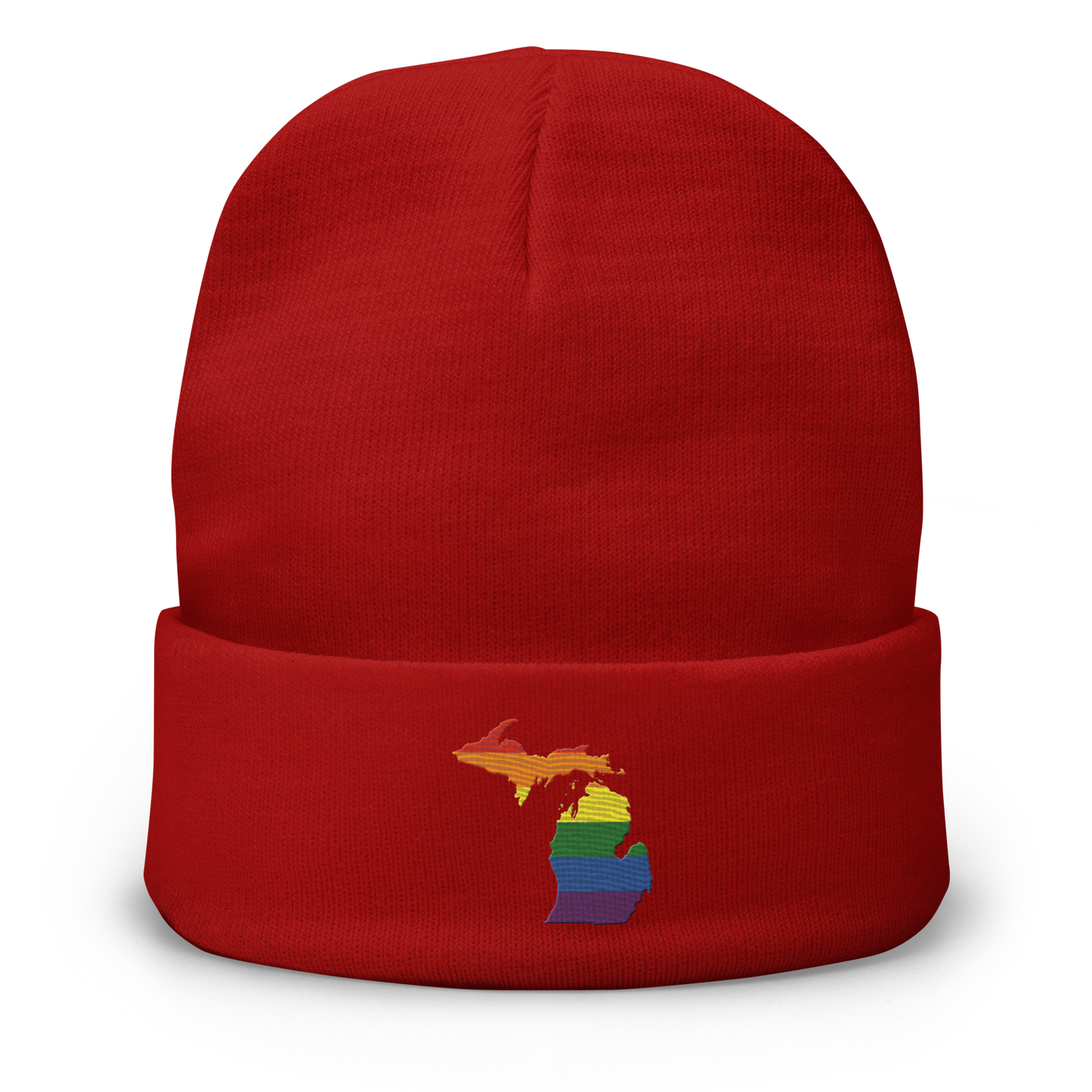 Michigan Winter Beanie | Rainbow Pride Outline