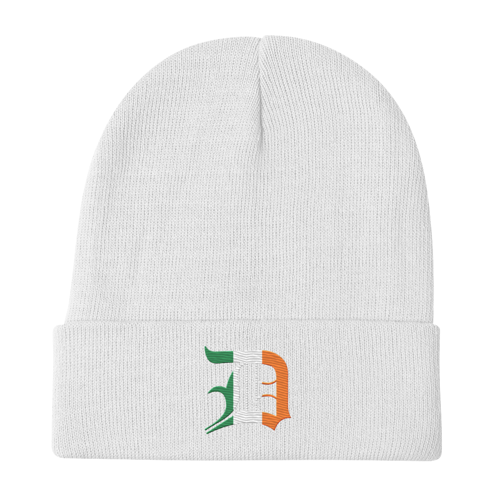 Detroit 'Old English D' Winter Beanie (Irish Edition)