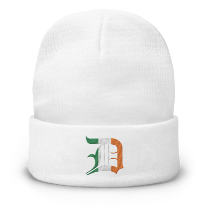 Detroit 'Old English D' Winter Beanie (Irish Edition)