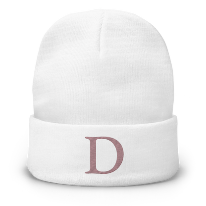 Detroit 'Old French D' Winter Beanie (Cherry Blossom Pink)