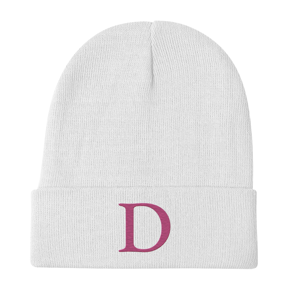 Detroit 'Old French D' Winter Beanie (Apple Blossom Pink)