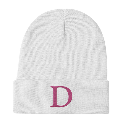 Detroit 'Old French D' Winter Beanie (Apple Blossom Pink)