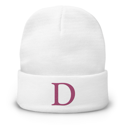 Detroit 'Old French D' Winter Beanie (Apple Blossom Pink)