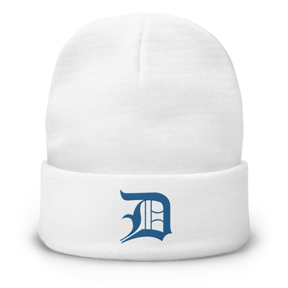 Detroit 'Old English D' Winter Beanie (Azure)