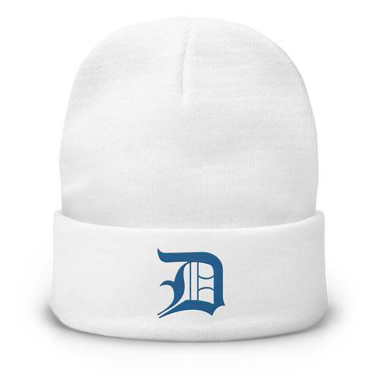 Detroit 'Old English D' Winter Beanie (Azure)