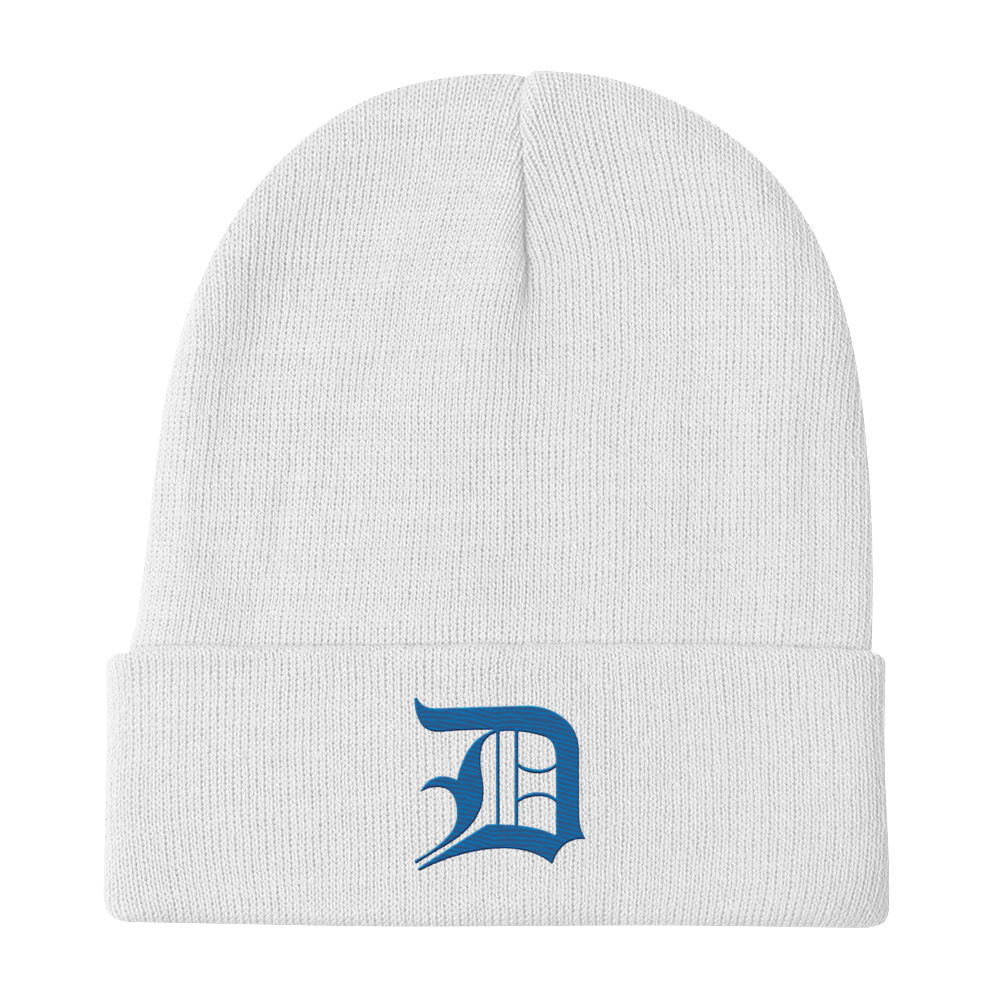 Detroit 'Old English D' Winter Beanie (Azure)