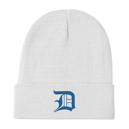 Detroit 'Old English D' Winter Beanie (Azure)