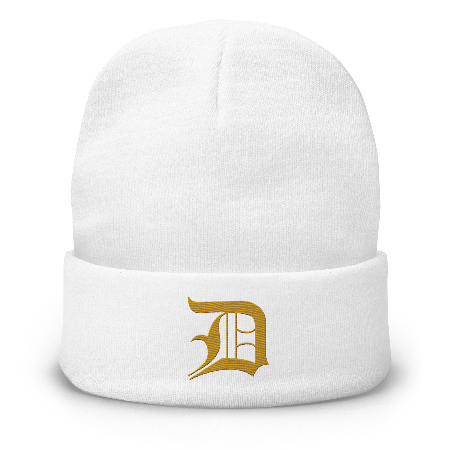 Detroit 'Old English D' Winter Beanie (Gold)