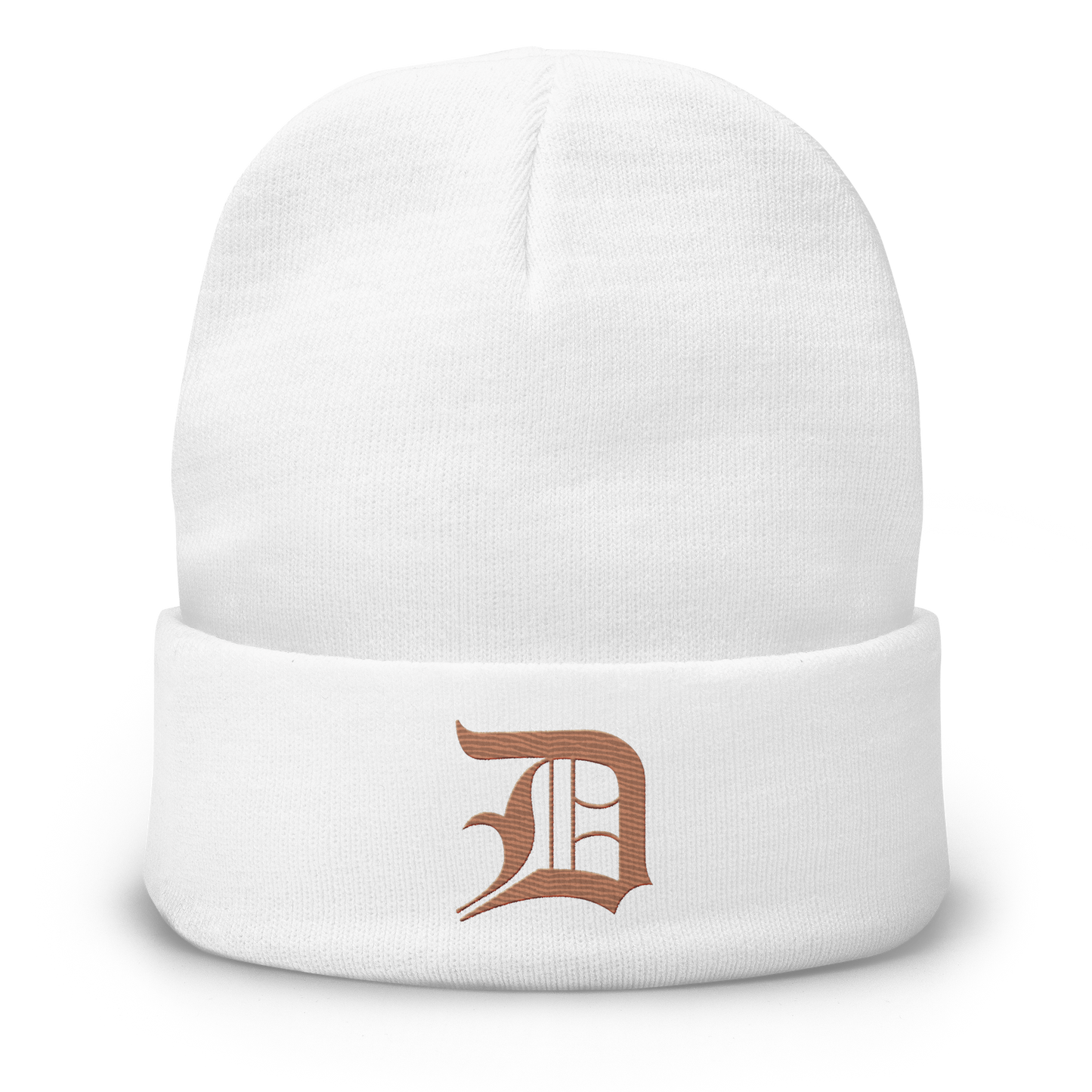 Detroit 'Old English D' Winter Beanie (Copper)