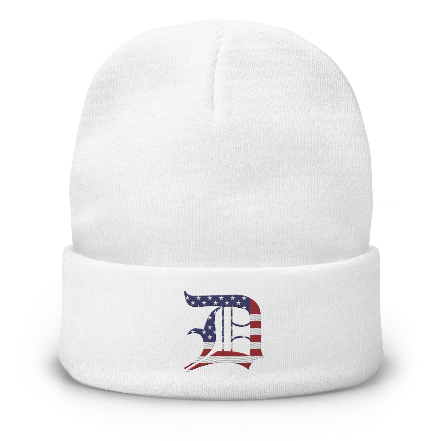 Detroit 'Old English D' Winter Beanie (Patriotic Edition)