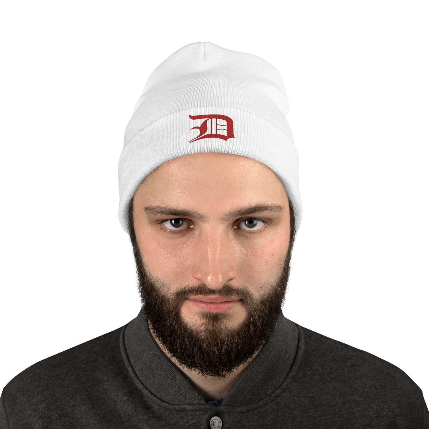 Detroit 'Old English D' Winter Beanie (Alform Red)