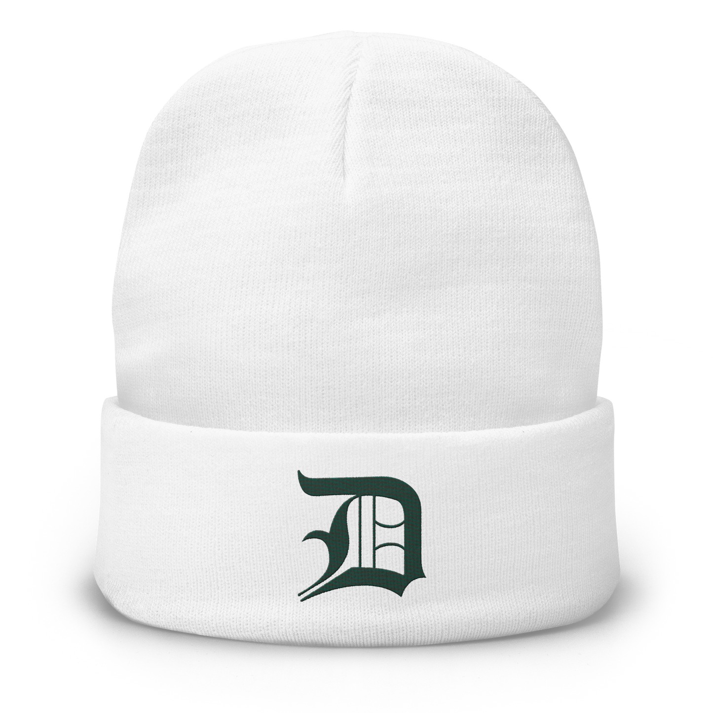 Detroit 'Old English D' Winter Beanie (Laconic Green)