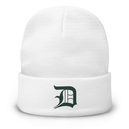 Detroit 'Old English D' Winter Beanie (Laconic Green)