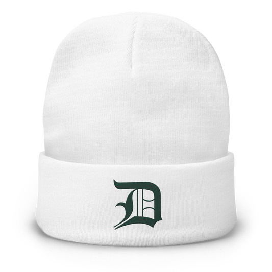 Detroit 'Old English D' Winter Beanie (Laconic Green)