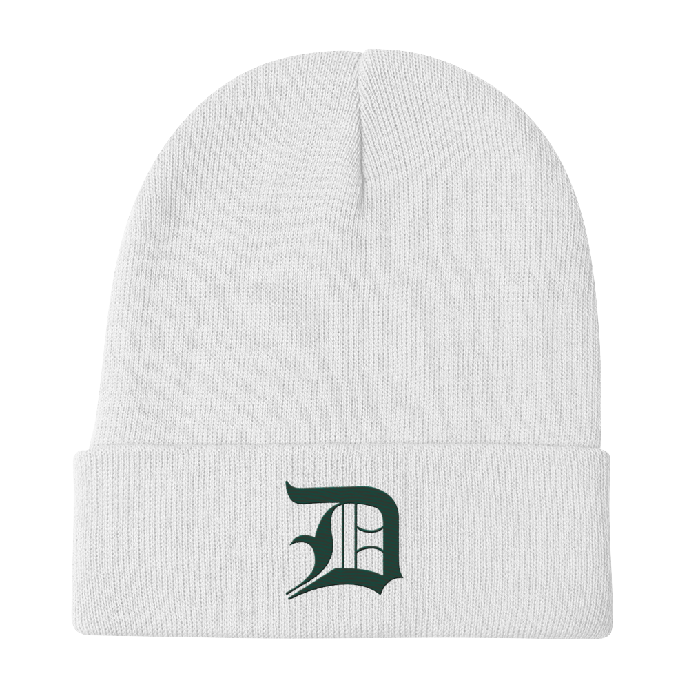 Detroit 'Old English D' Winter Beanie (Laconic Green)