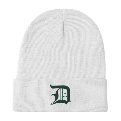 Detroit 'Old English D' Winter Beanie (Laconic Green)