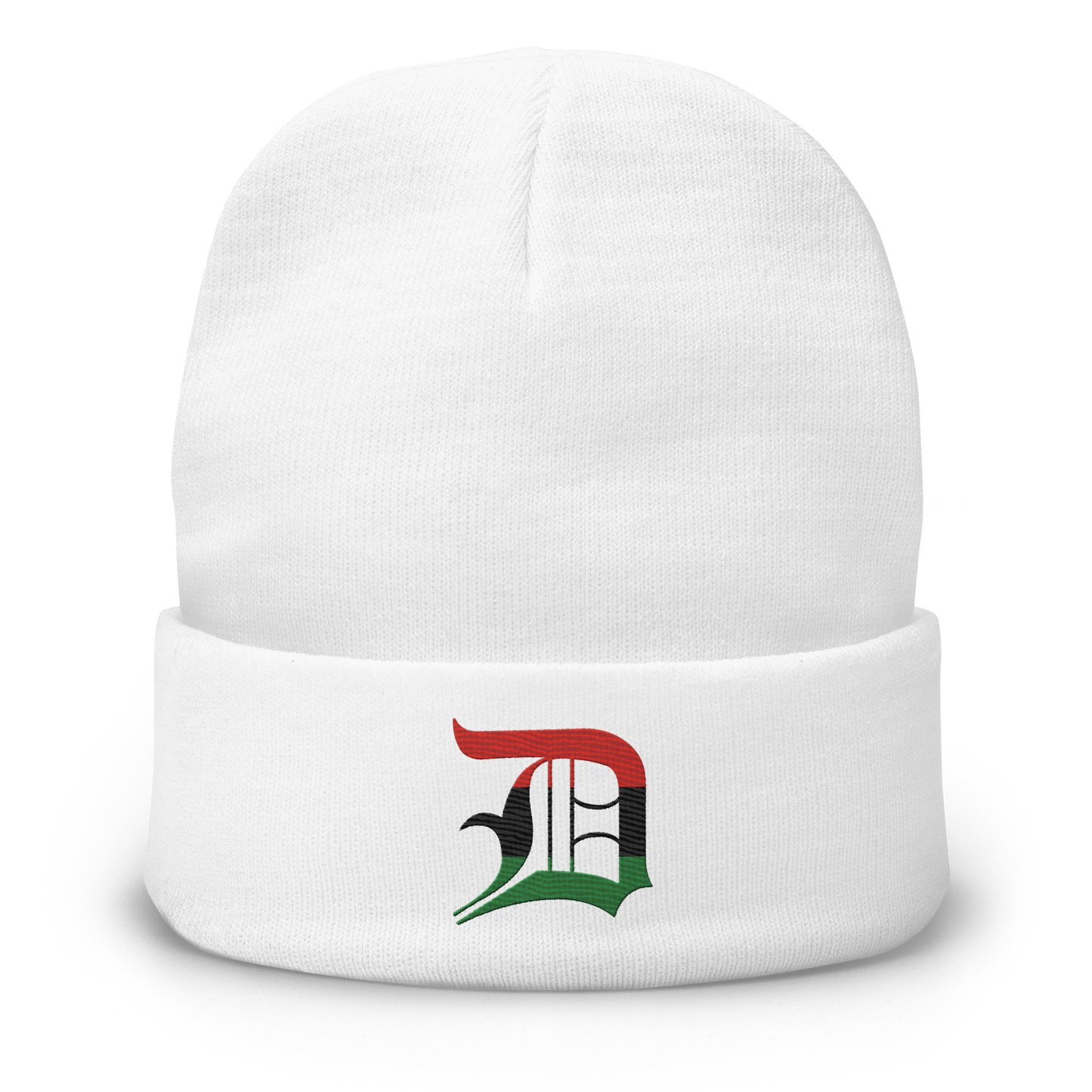 Detroit 'Old English D' Winter Beanie (Pan-African Edition)