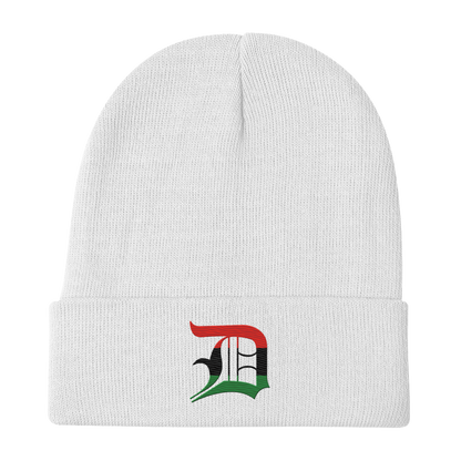 Detroit 'Old English D' Winter Beanie (Pan-African Edition)