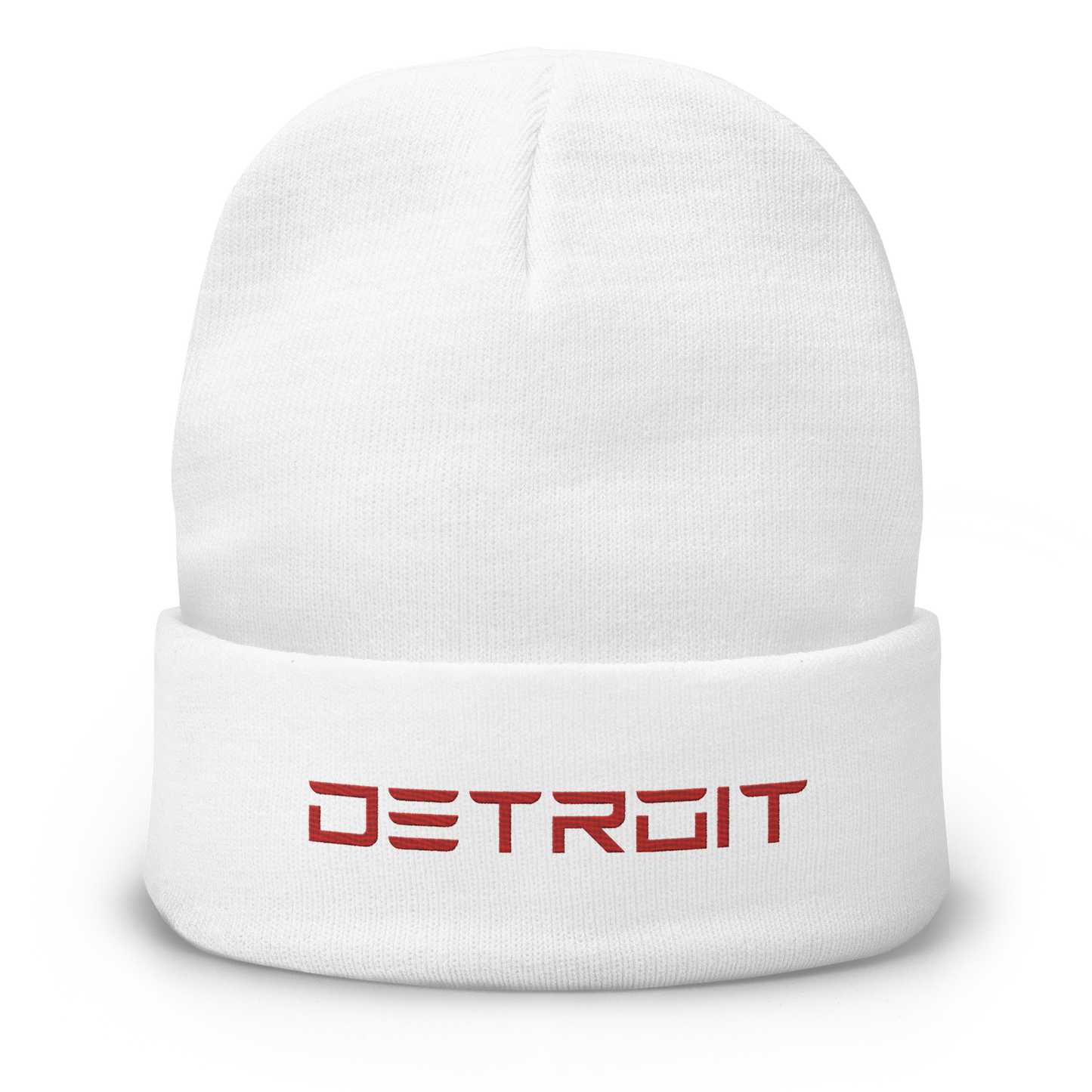 'Detroit' Winter Beanie (Electric Font) | Red