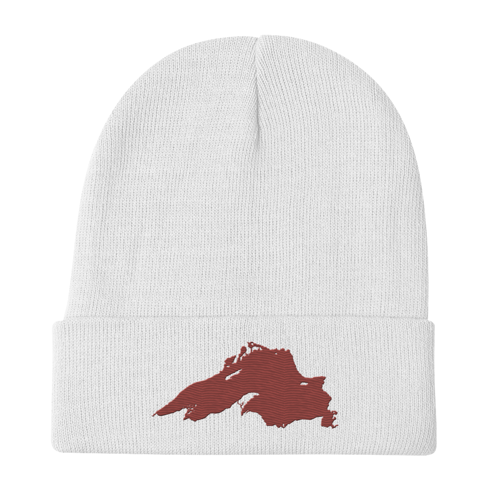 Lake Superior Winter Beanie | Ore Dock Red