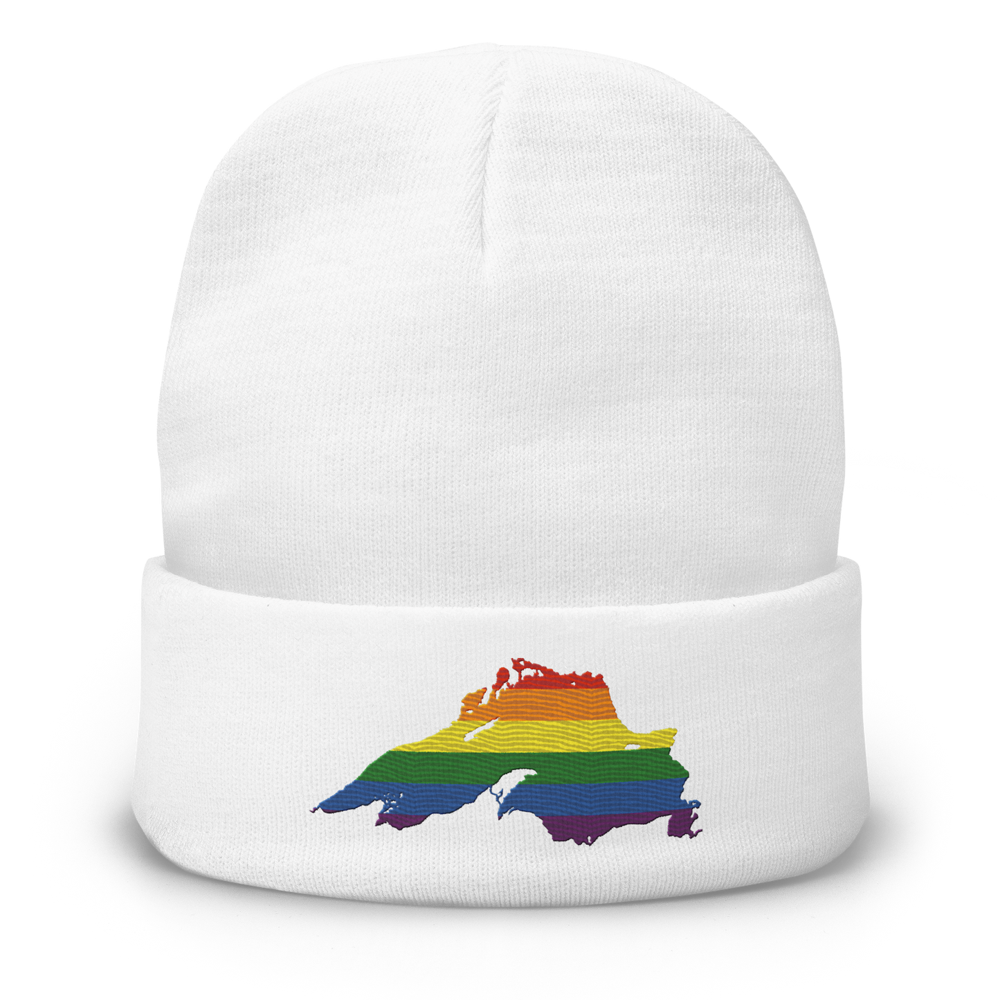 Lake Superior Winter Beanie | Rainbow Pride Edition