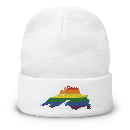 Lake Superior Winter Beanie | Rainbow Pride Edition