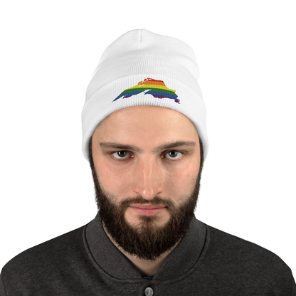 Lake Superior Winter Beanie | Rainbow Pride Edition