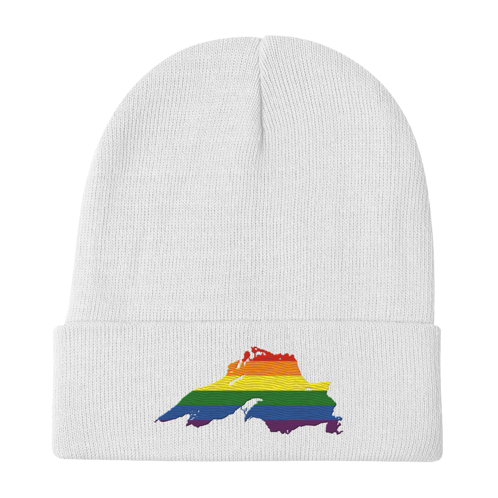 Lake Superior Winter Beanie | Rainbow Pride Edition