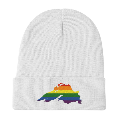 Lake Superior Winter Beanie | Rainbow Pride Edition