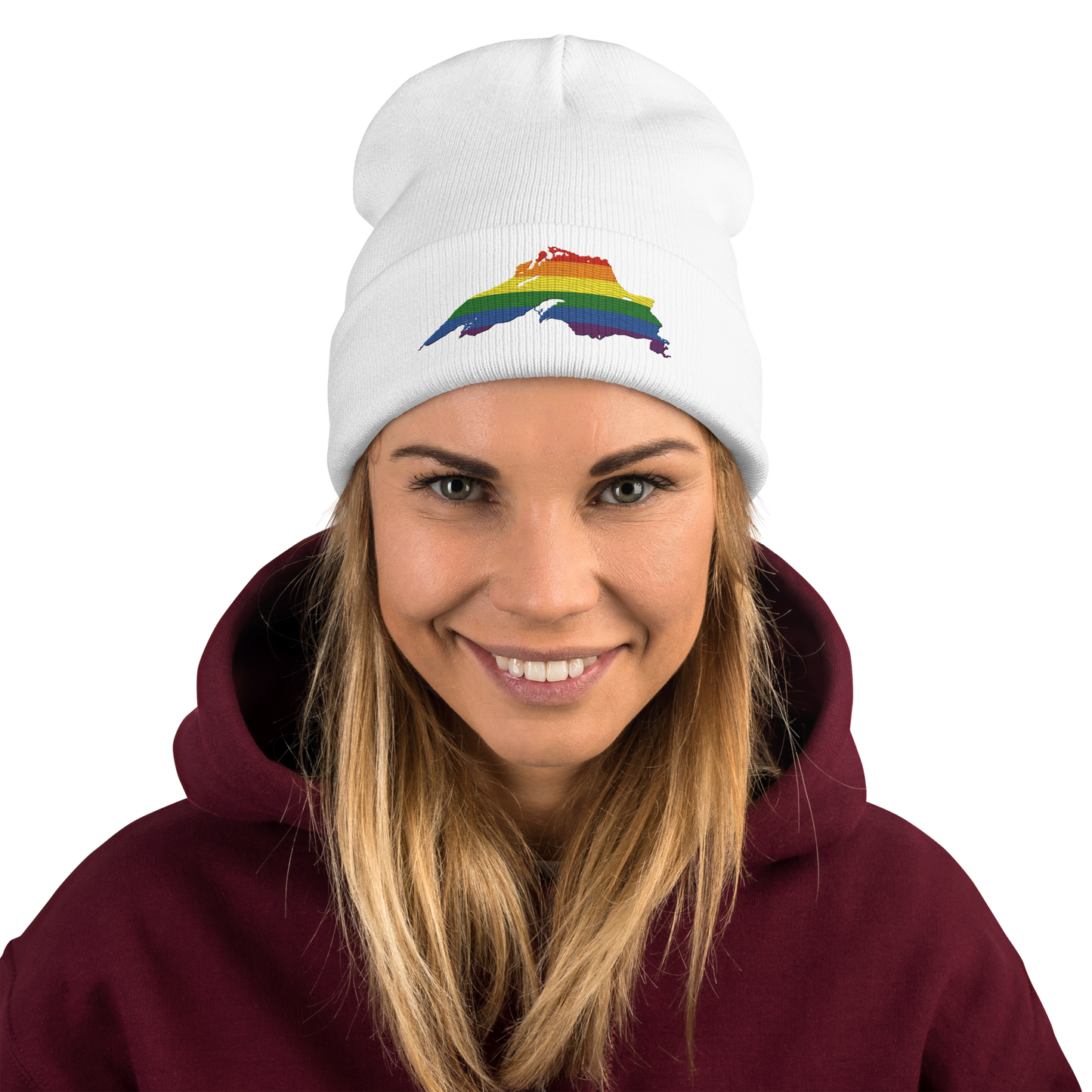 Lake Superior Winter Beanie | Rainbow Pride Edition