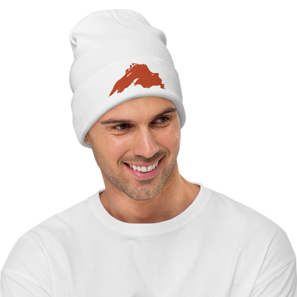 Lake Superior Winter Beanie | Maple Leaf Orange