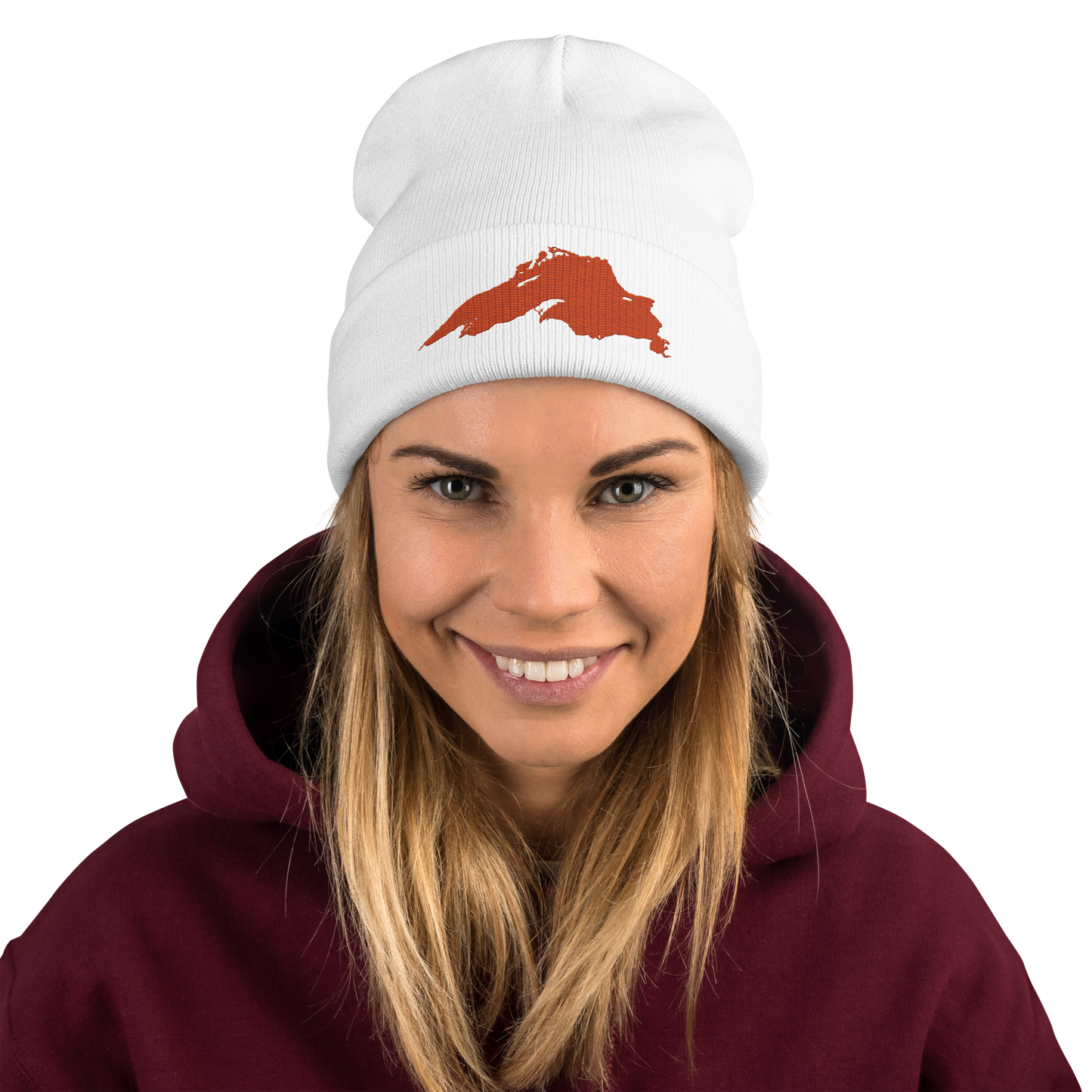 Lake Superior Winter Beanie | Maple Leaf Orange