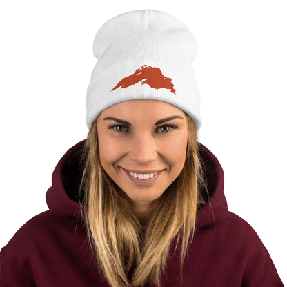 Lake Superior Winter Beanie | Maple Leaf Orange