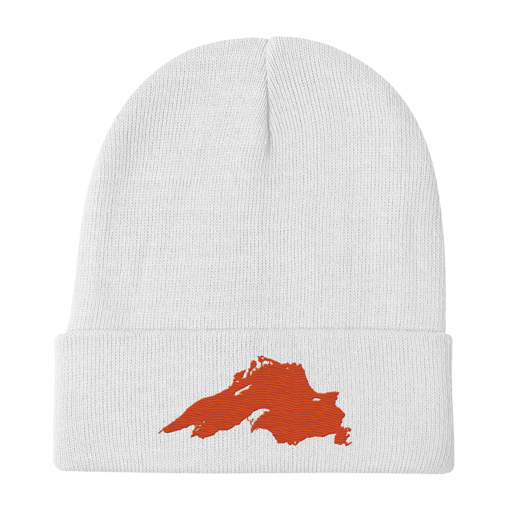 Lake Superior Winter Beanie | Maple Leaf Orange