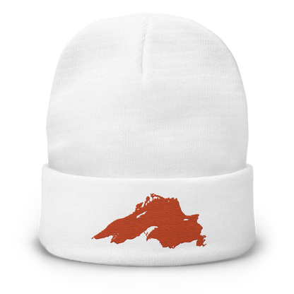 Lake Superior Winter Beanie | Maple Leaf Orange