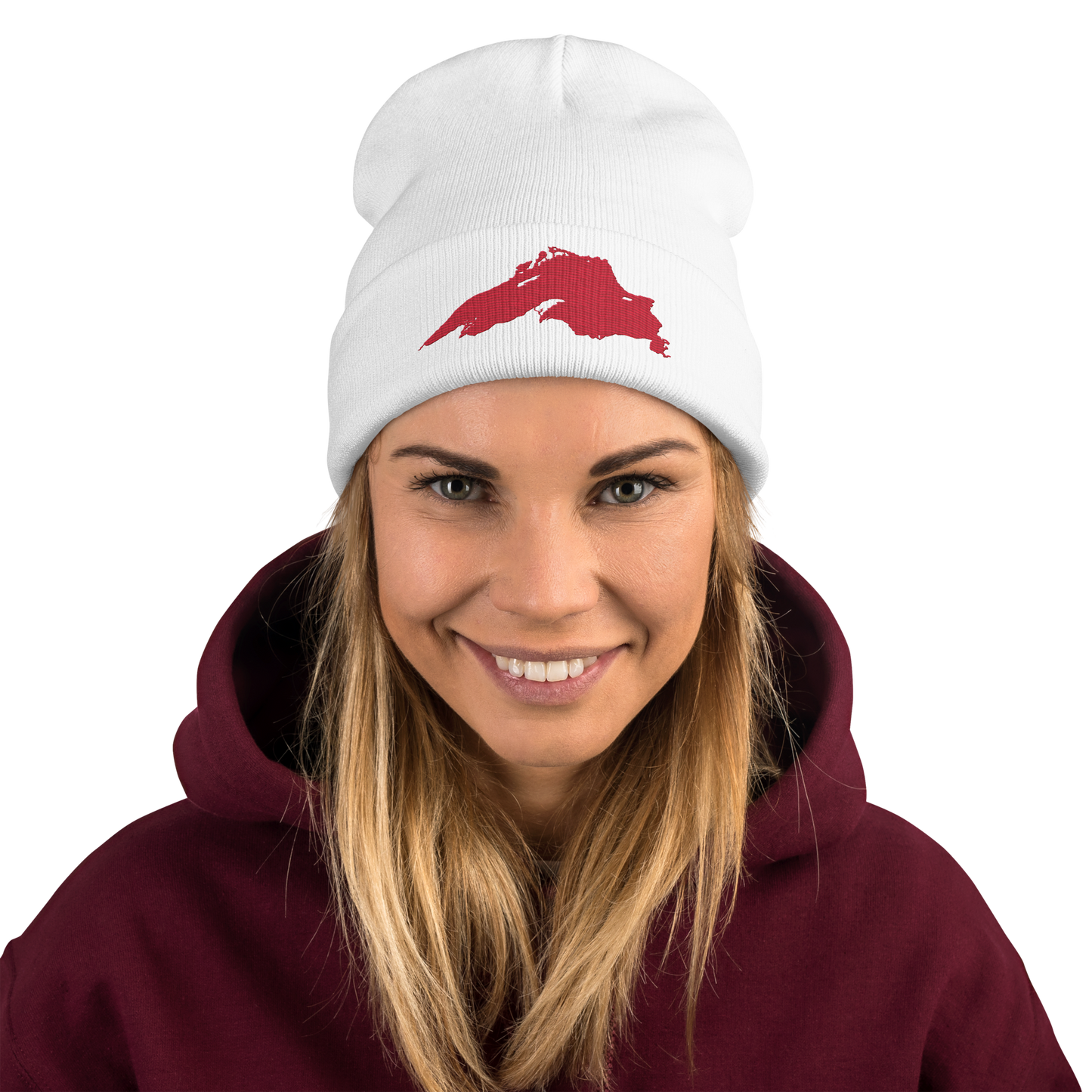 Lake Superior Winter Beanie | Lighthouse Red