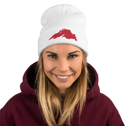 Lake Superior Winter Beanie | Lighthouse Red