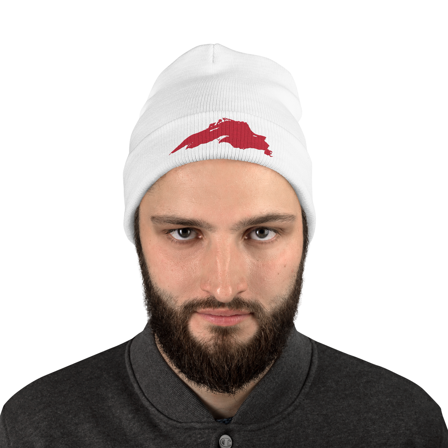 Lake Superior Winter Beanie | Lighthouse Red