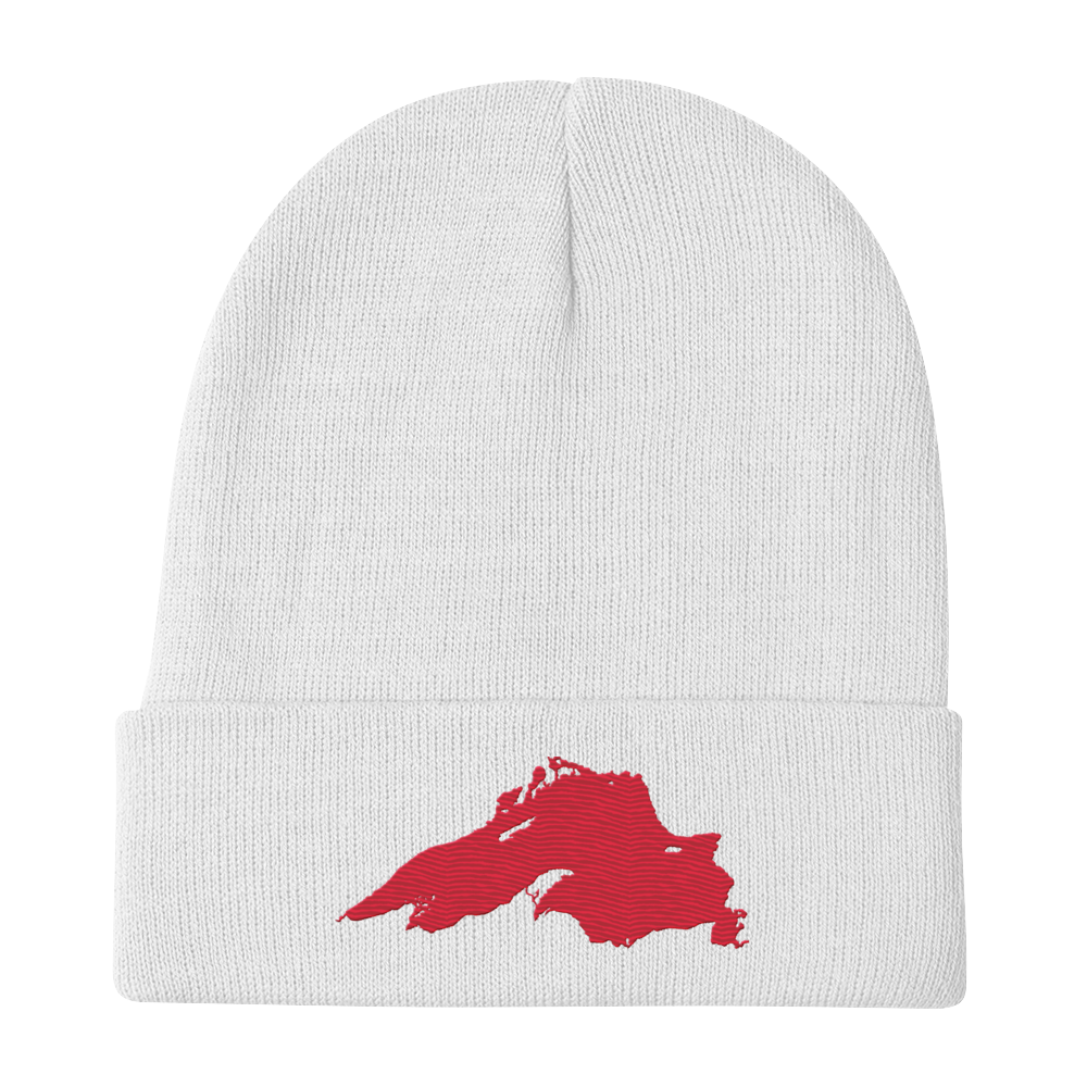 Lake Superior Winter Beanie | Lighthouse Red