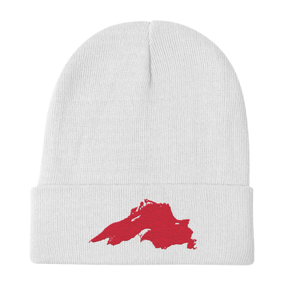 Lake Superior Winter Beanie | Lighthouse Red