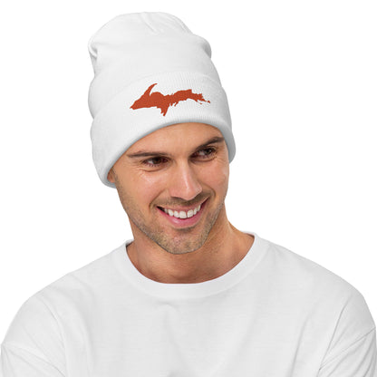 Upper Peninsula Winter Beanie | Maple Leaf Orange